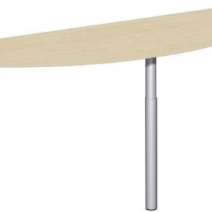 Table à rallonge geramöbel avec pied d'appui matériel de liaison inclus réglable en hauteur 1600x500x680-820 érab...
