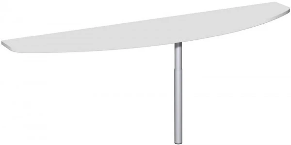 table à rallonge geramöbel avec pied d'appui matériel de liaison inclus réglable en hauteur 2000x500x680-820 gris...