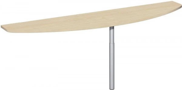 table à rallonge geramöbel avec pied de support matériel de liaison inclus réglable en hauteur 2000x500x680-820 érable/arg...