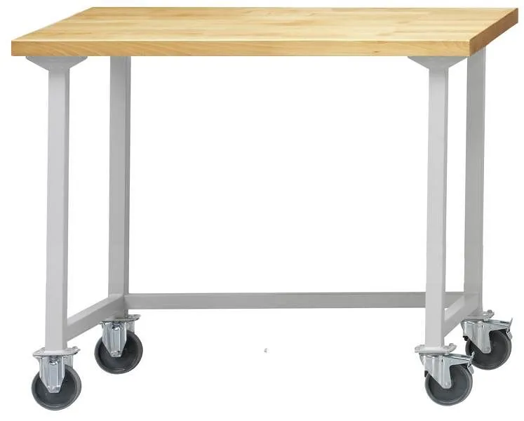 Table de travail ANKE; mobile; 1270 x 800 mm; RAL 7035 commander à bas prix