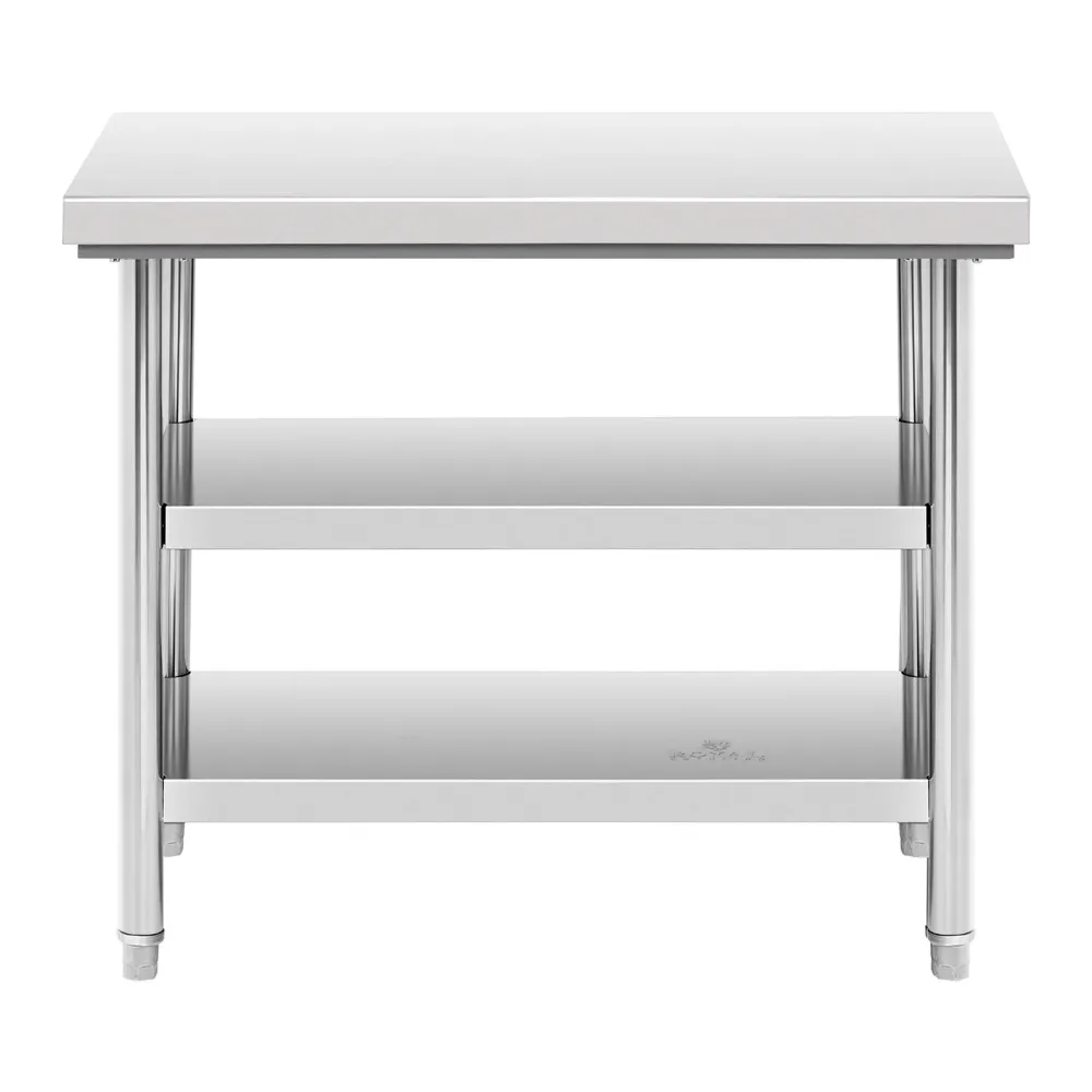 Table de travail inox 100 x 60 cm 600 kg 3 niveaux 14_0003672