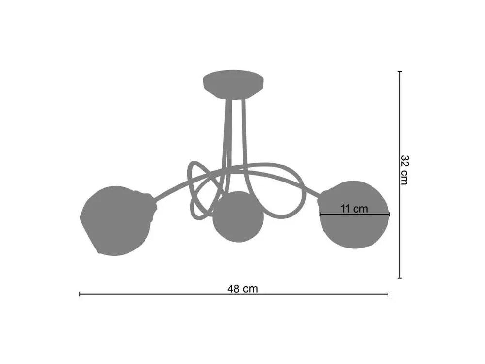 ACTUELLE B - Lustre divers bras métal aluminium