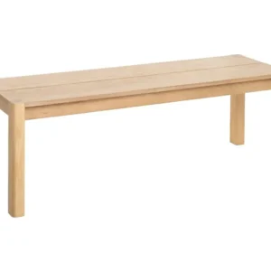 Banc en bois de Frêne 140 x 35 x 45 cm avec Roulettes