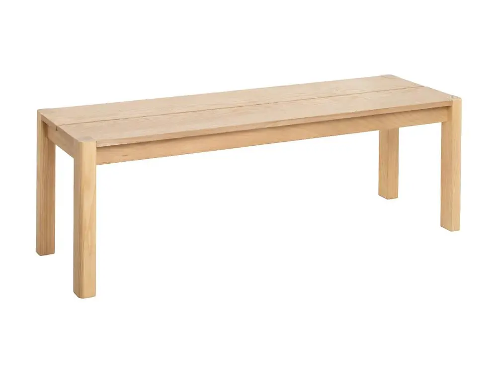 Banc en bois de Frêne 140 x 35 x 45 cm avec Roulettes
