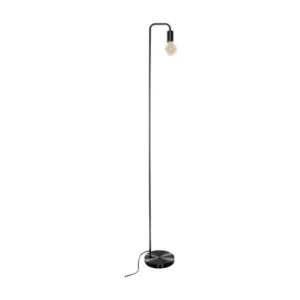 Bureau assis-debout Lampadaire Noir en Métal H 150 cm