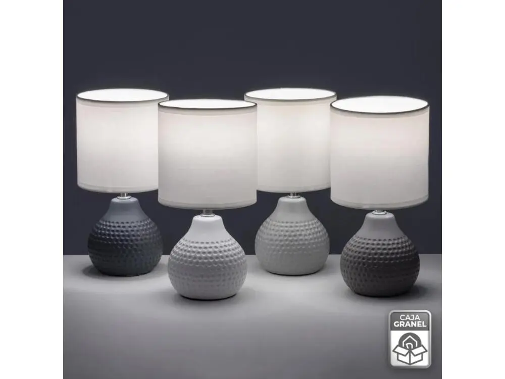 Bureau assis-debout Lampe en céramique 25 cm - gris obscur