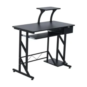 Bureau informatique design en mdf 90 l x 50 i x 95h cm noir pour Bureau à Domicile
