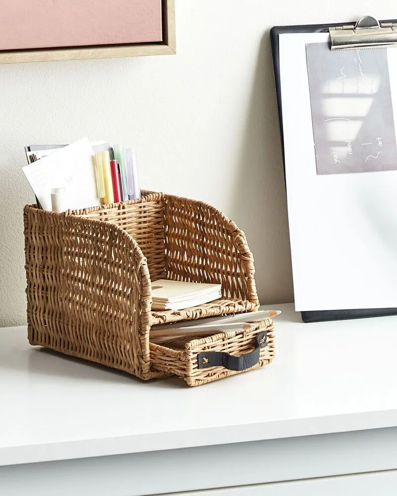 Bureau organizer rotan licht MALPELO pour Espace de Travail
