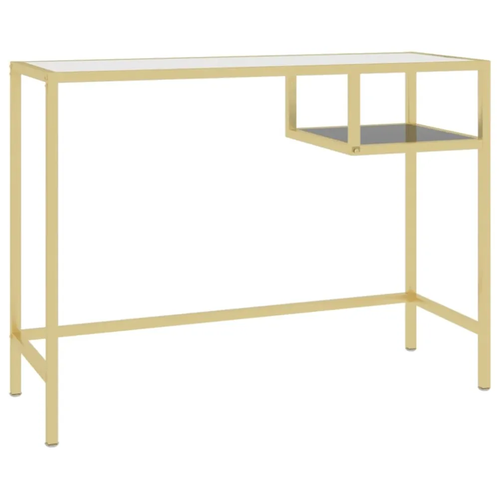 Bureau table poste de travail meuble d'ordinateur informatique étude d'ordinateur Translucide 100 x 36 x 74 cm Verre tremp...