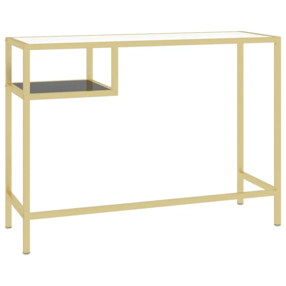 Bureau table poste de travail meuble d'ordinateur informatique étude d'ordinateur Transparent 100 x 36 x 74 cm Verre tremp...