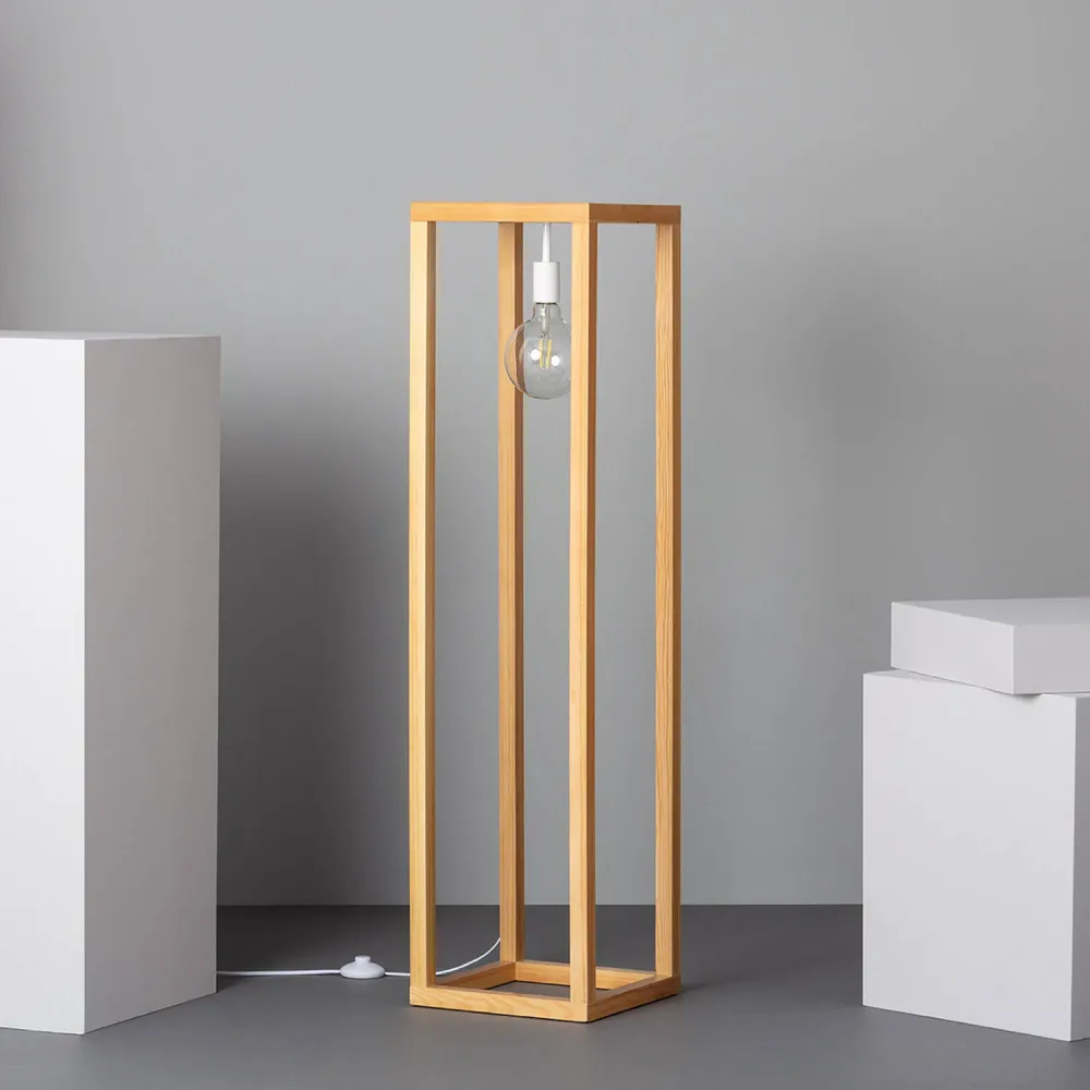 Design Contemporain Lampadaire de bois Coba avec éclairage LED