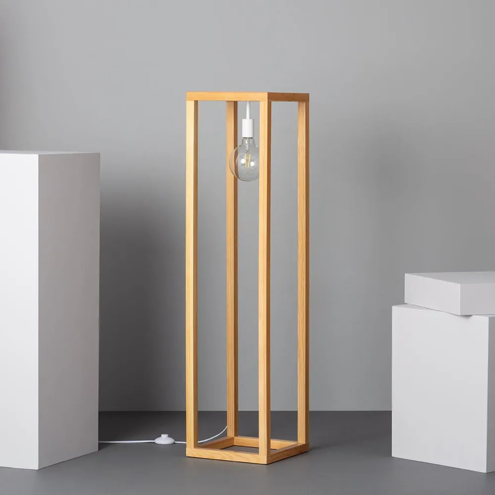 Design Contemporain Lampadaire de bois Coba avec éclairage LED