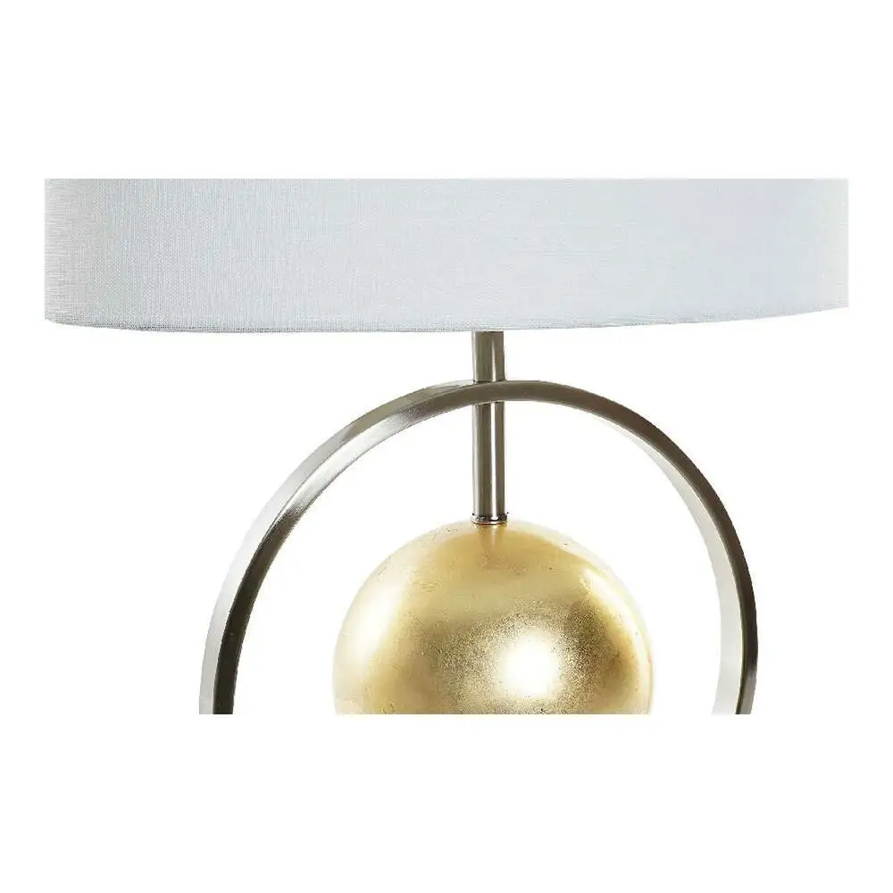 Design Contemporain Lampe de Bureau Boule Doré et Métal Argenté