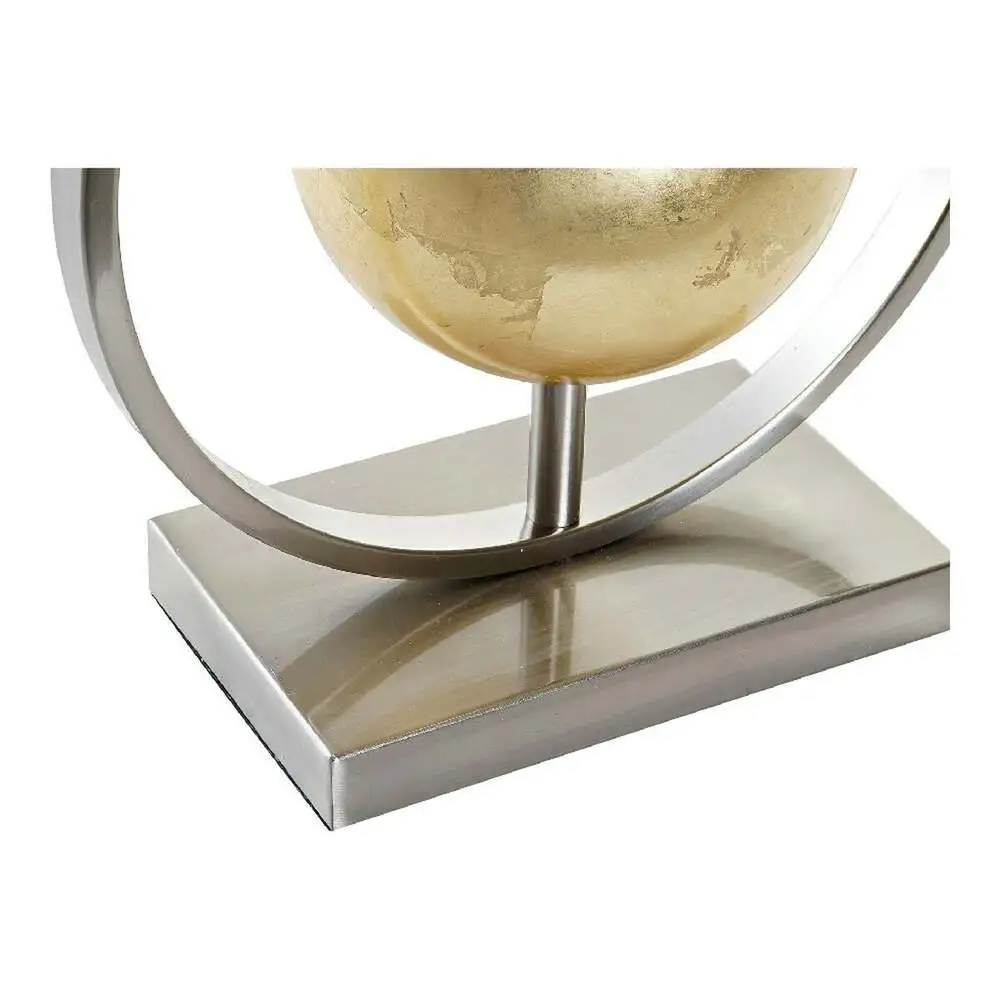 Design Contemporain Lampe de Bureau Boule Doré et Métal Argenté