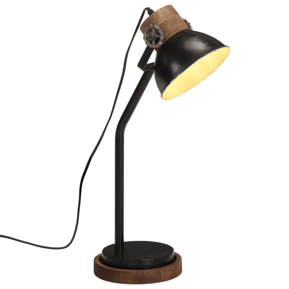 Design Contemporain Lampe de bureau 25 W noir 18x18x60 cm E27