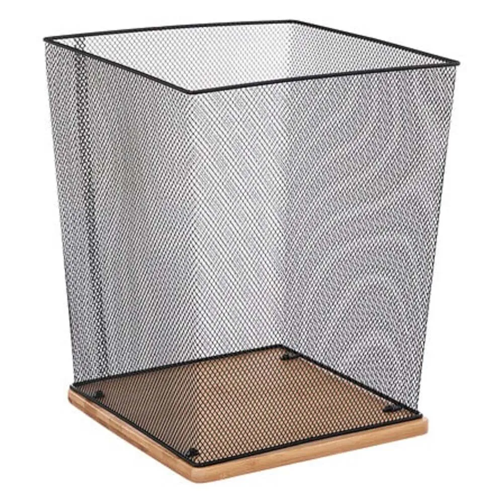 Fauteuil ergonomique à Corbeille de bureau en métal et bambou