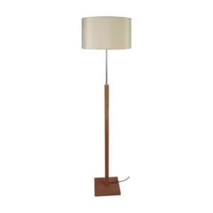 HOD - Lampadaire droit bois profond et créme