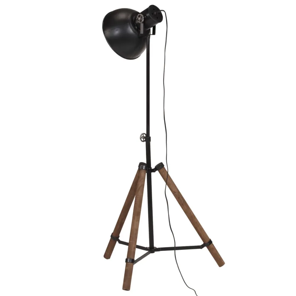 Lampadaire 25 W noir 75x75x90-150 cm E27
