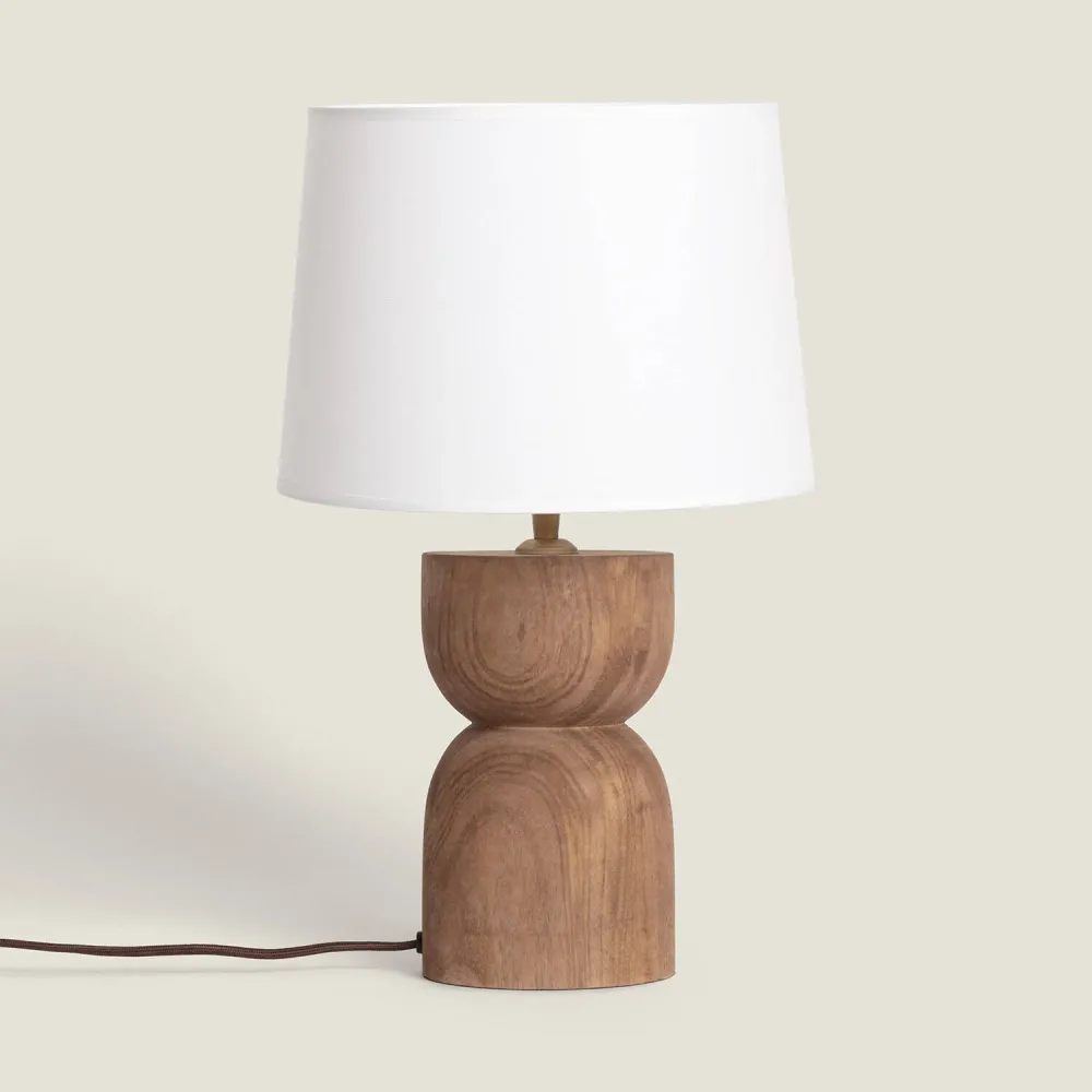 Lampe de bureau en bois avec éclairage LED Dallas pour Séances Longues