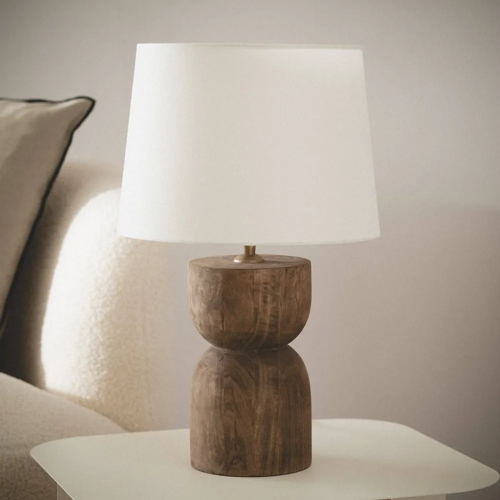 Lampe de bureau en bois avec éclairage LED Dallas pour Séances Longues