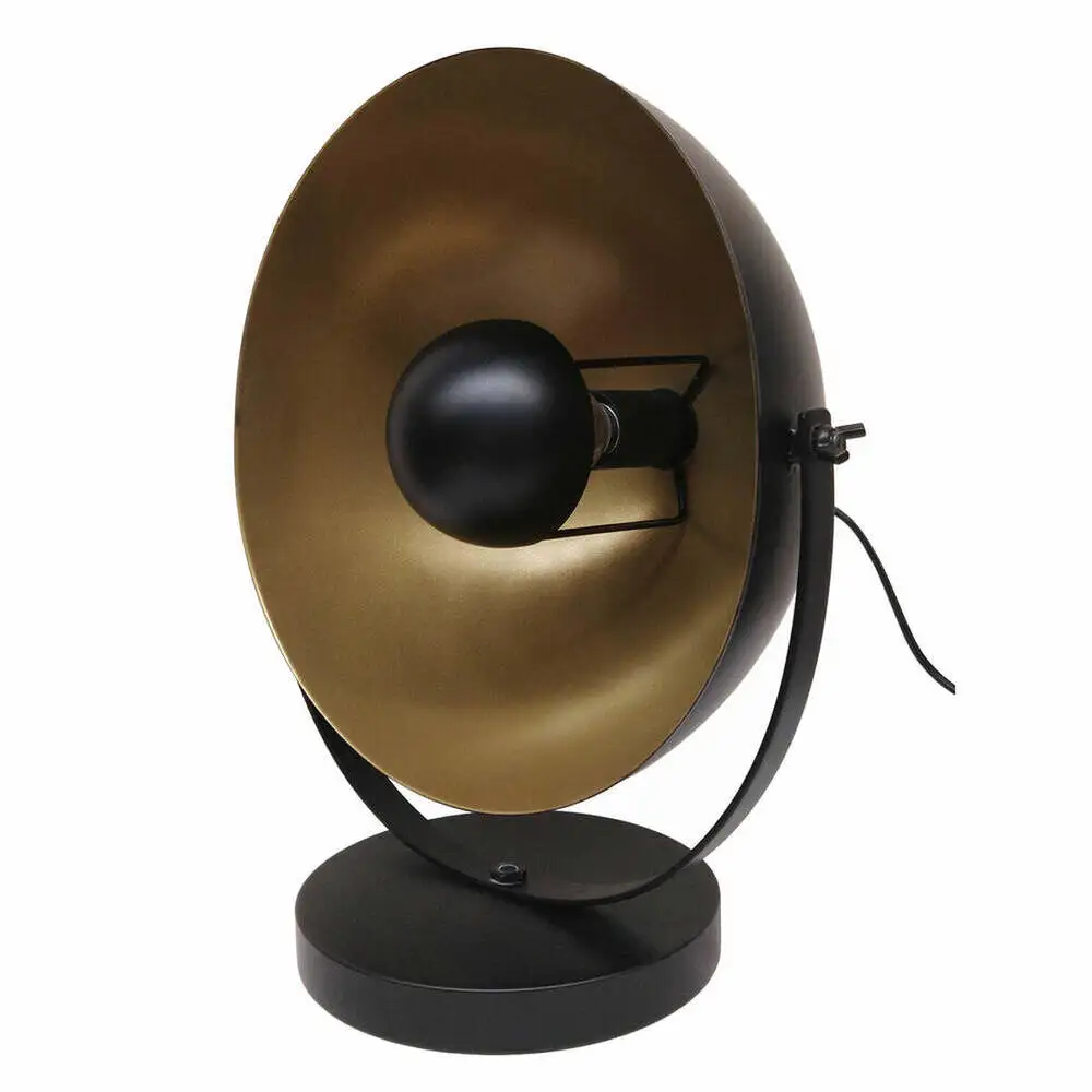 Lampe de bureau Loft Noir Doré Métal avec Réglage Lombaire