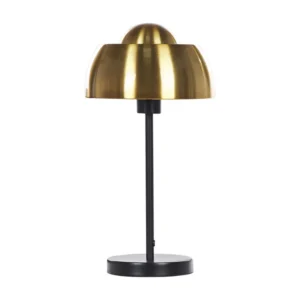 Lampe de bureau en métal noir et doré SENETTE avec Ampoule LED Incluse