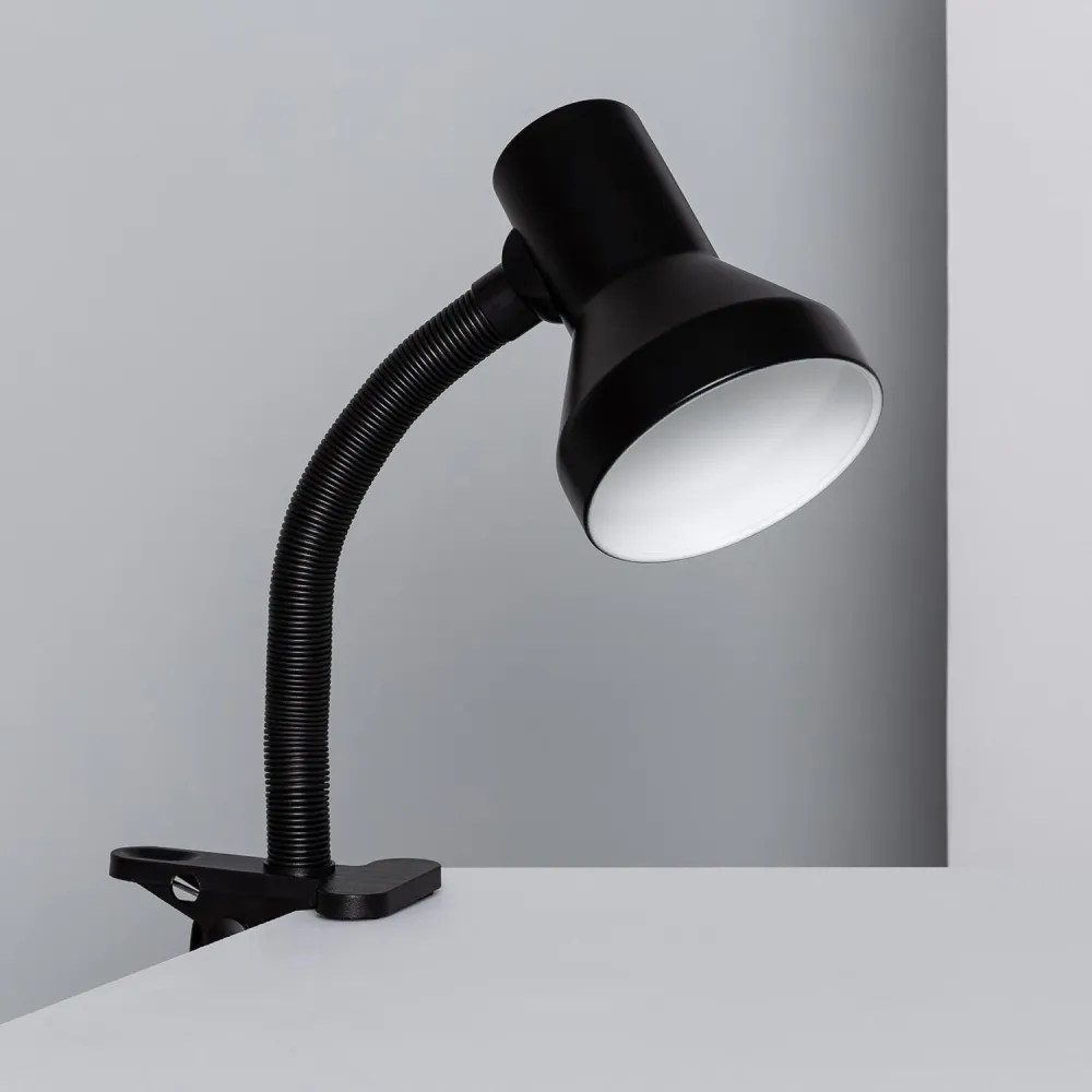 Lampe de bureau métallique Eret avec fixation par pince et lumière LED Compatible avec les écrans 34"