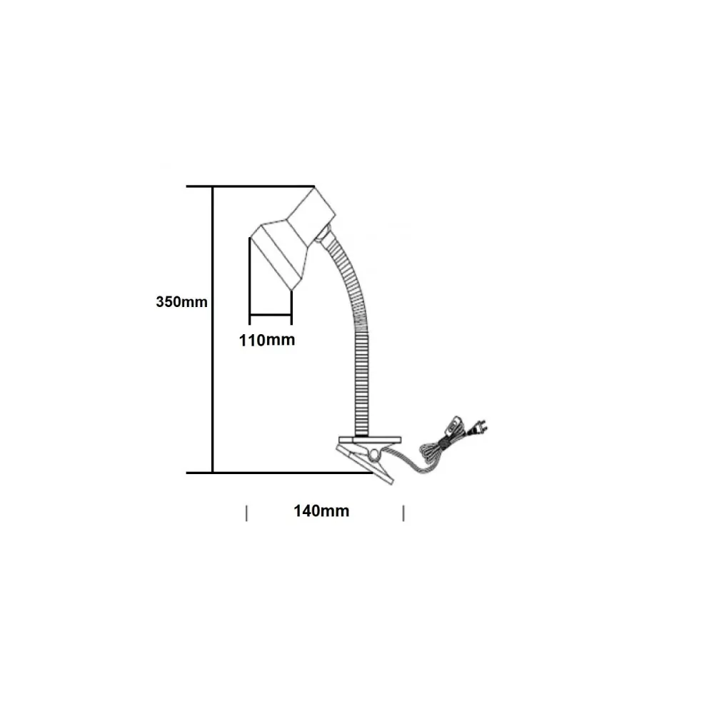 Lampe de bureau métallique Eret avec fixation par pince et lumière LED Compatible avec les écrans 34"