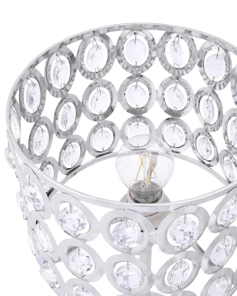 Lampe de chevet argenté TENNA en Chêne Massif