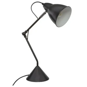 Lampe en métal Noir réglable en hauteur H 62 cm - Conforme aux Normes