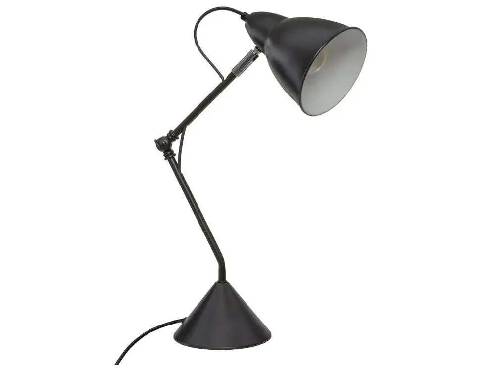 Lampe en métal Noir réglable en hauteur H 62 cm - Conforme aux Normes