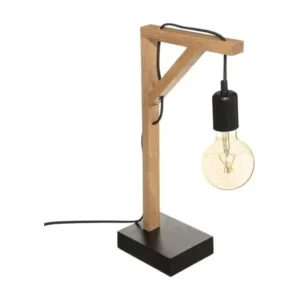 Lampe à poser en Bois H 46 cm en Chêne Massif