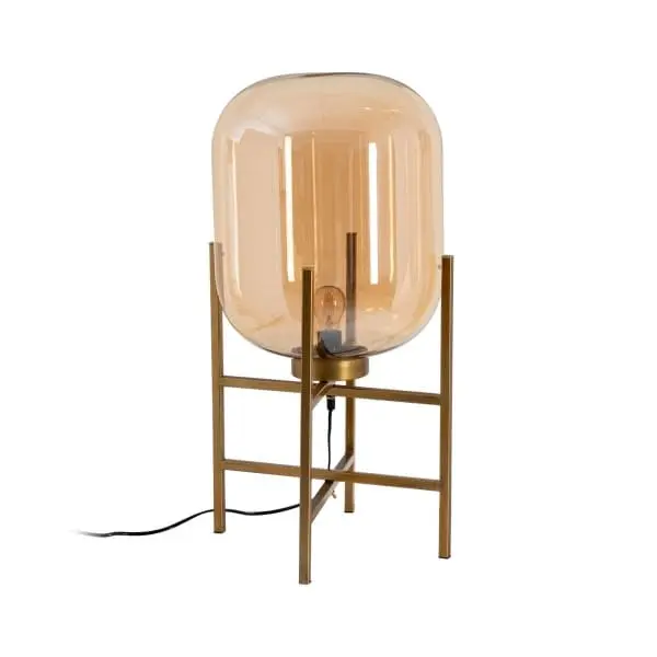 Lampe de Table Bulle Contemporaine Métal et Verre Compatible avec les écrans 34"