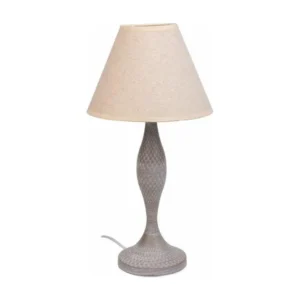 Lampe de table en métal gris 23x23x46h
