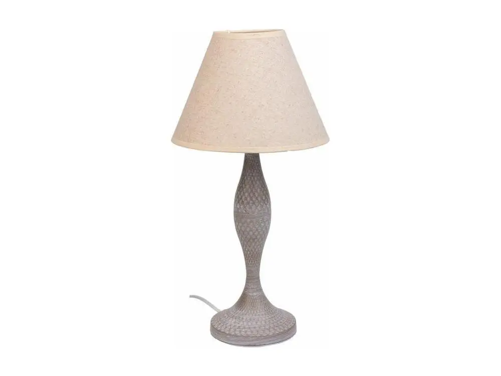 Lampe de table en métal gris 23x23x46h