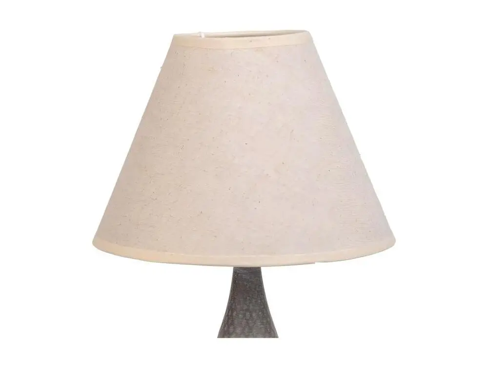 Lampe de table en métal gris 23x23x46h