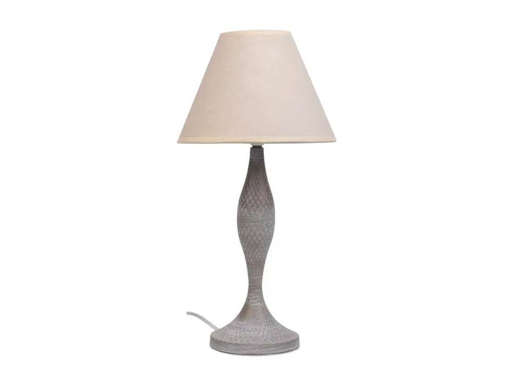 Lampe de table en métal gris 23x23x46h