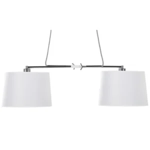 2 Light Pendant Lamp Blanc pur FUCINO avec Réglage Lombaire