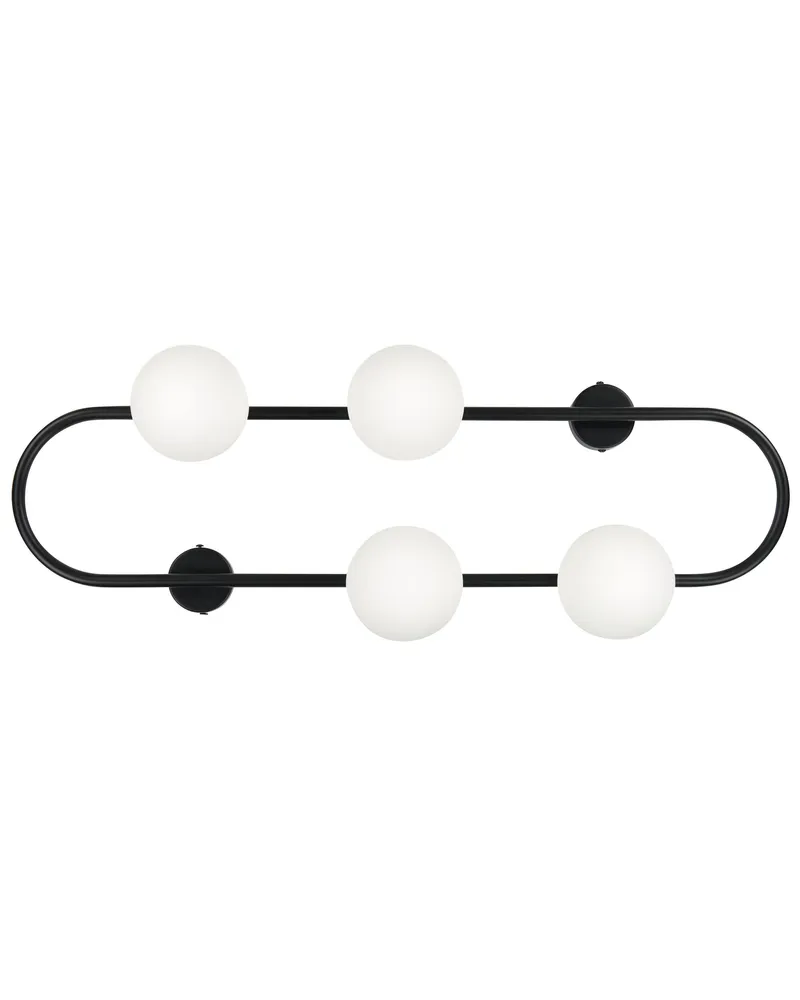 4 Light Wall Lamp Noir jais YANGO
