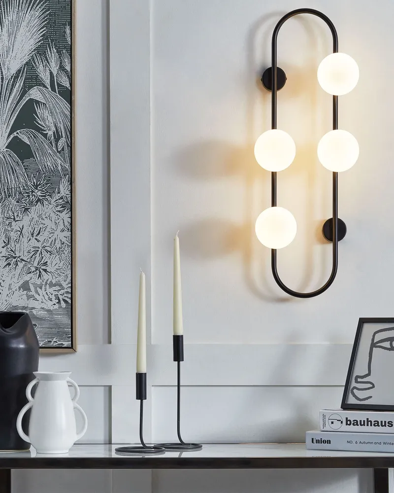 4 Light Wall Lamp Noir jais YANGO