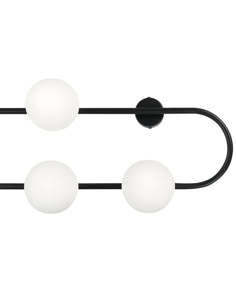 4 Light Wall Lamp Noir jais YANGO