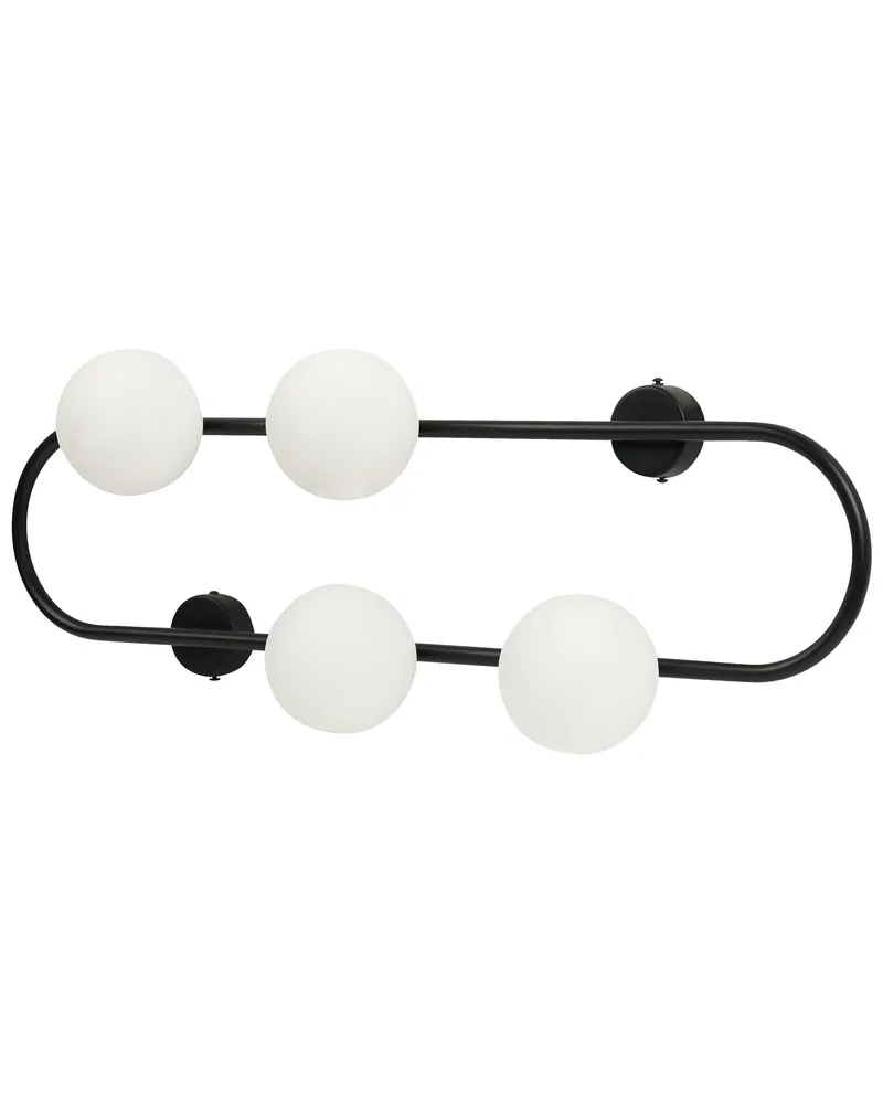 4 Light Wall Lamp Noir jais YANGO