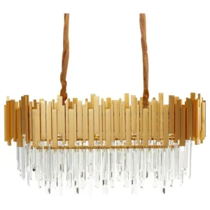 Lustre en métal doré GARCIA avec Ampoule LED Incluse