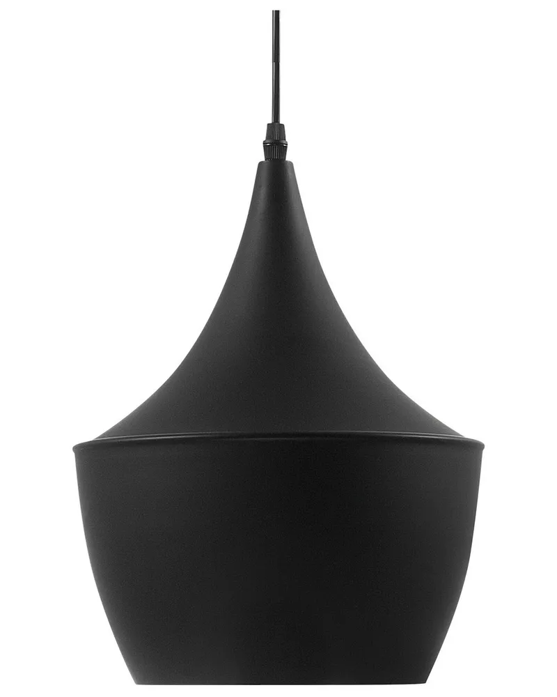 Metal Pendant Lamp Noir jais FRASER - Conforme aux Normes