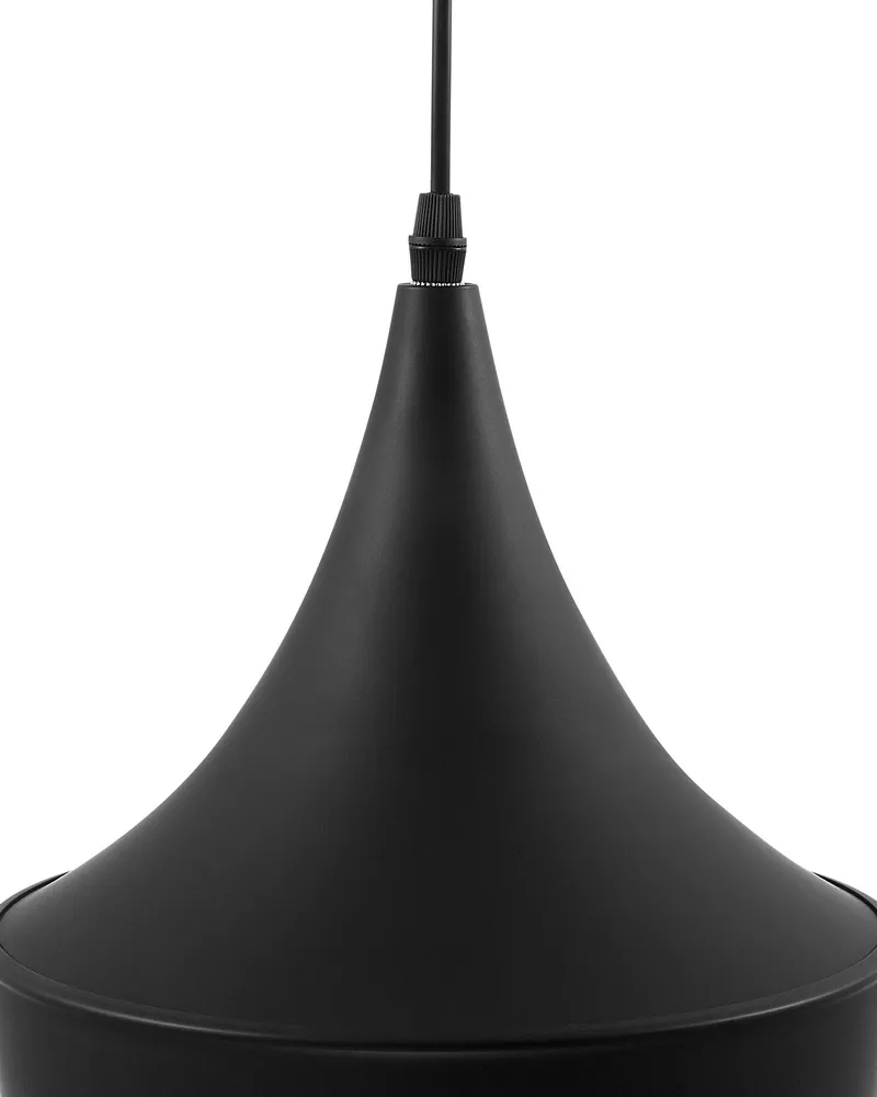 Metal Pendant Lamp Noir jais FRASER - Conforme aux Normes