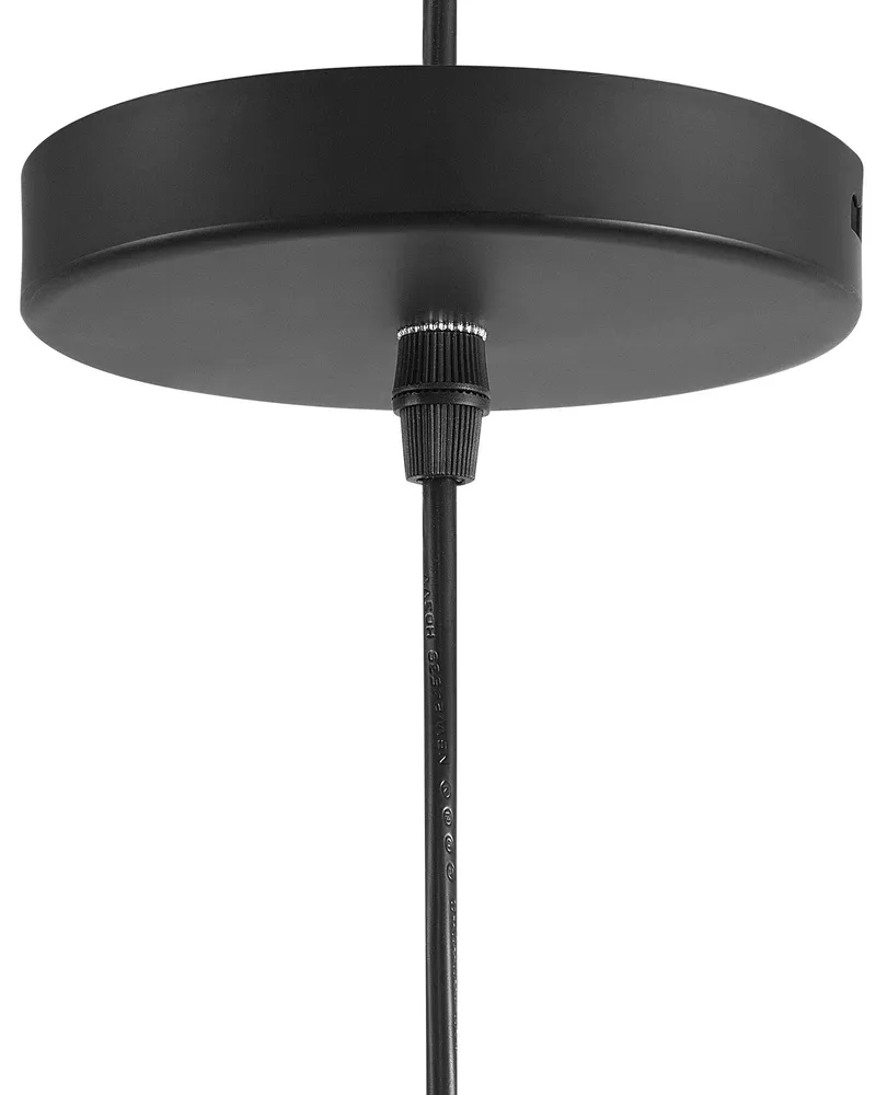 Metal Pendant Lamp Noir jais FRASER - Conforme aux Normes