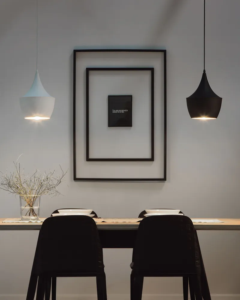 Metal Pendant Lamp Noir jais FRASER - Conforme aux Normes