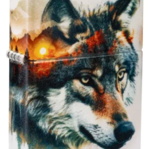 Modèle Loup à l'aquarelle avec Ampoule LED Incluse