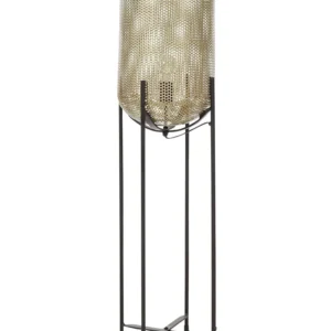 En métal Floor Lamp Brass and Black KAMINI