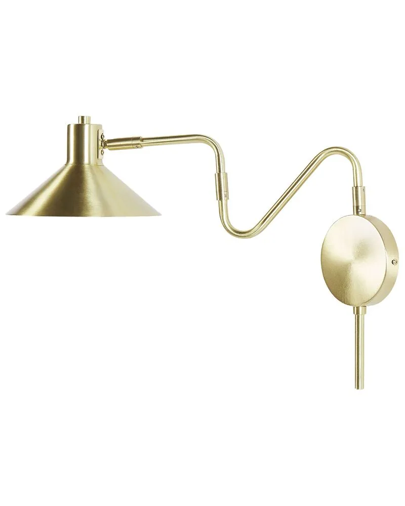 Métallique Wall Lamp Gold BALIEM pour Espace Confiné